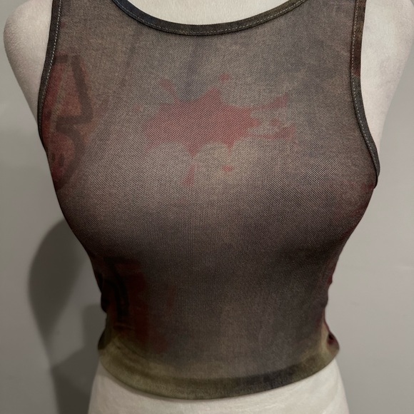 Tiger Mist sheer/mesh tank top - Picture 4 of 5